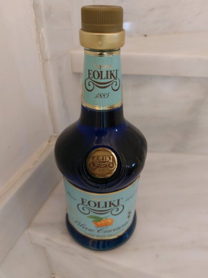 Liquer Eoliki Blue Curacao vintage 1980-1990 σφραγισμένο καινούργιο