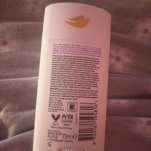 Dove Whole Body Deo stick new, lavender & chamomile scent