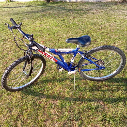 Mountain bike used, blue, 24 inch, with gears