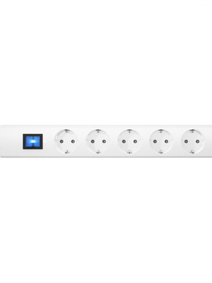 KOPP Power Strip 6 Sockets new, white with blue switch