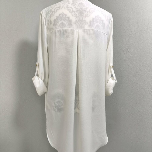 Long-sleeve transparent shirt like new, size L