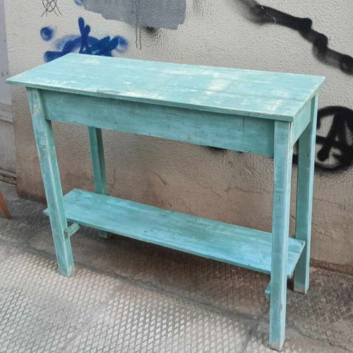 Πάγκος λαϊκή κονσόλα μεταχειρισμένη από μασίφ ξυλεία με παλιά πατίνα