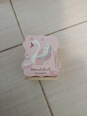 Ξύλινο κουτάκι αποθήκευσης με καπάκι Beautiful Swan σαν καινούργιο