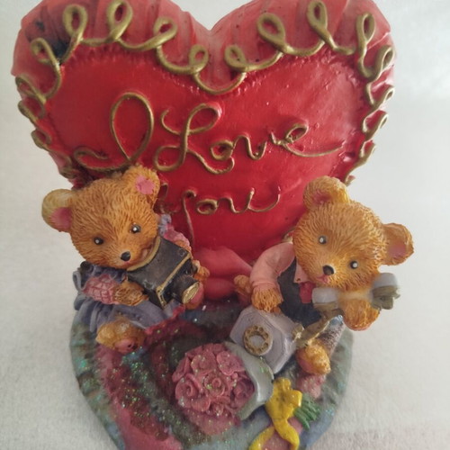 Vintage decorative figurine with bears used