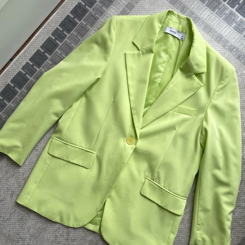 Bershka blazer used, green, size M