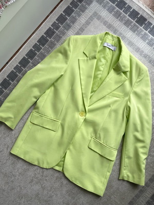 Bershka blazer used, green, size M
