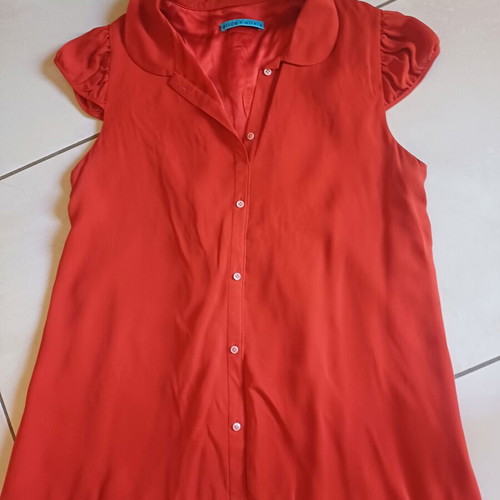 Silk shirt like new, red, size M