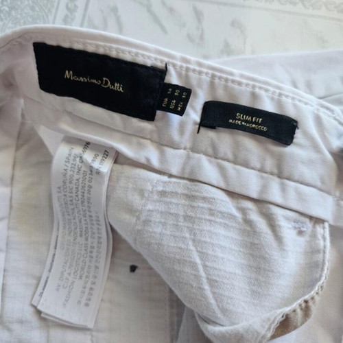 Massimo Dutti White Slim Fit Chino Pants used
