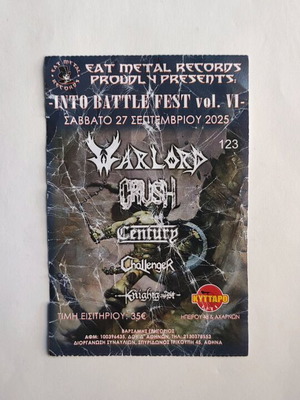 Warlord ticket used, concert 27/9/2025 at Kyttaro