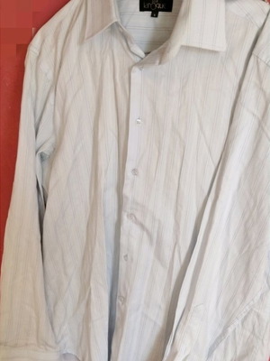 Πουκάμισο Guy Laroche μεταχειρισμένο, μέγεθος XL, ριγέ λευκό