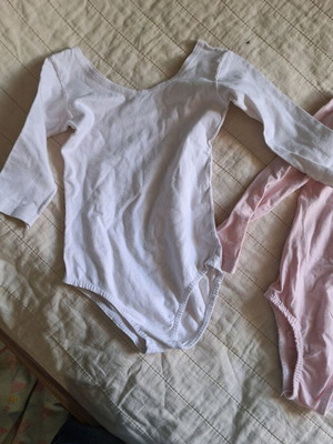 Gymnastics leotards used, 2 pieces for ages 4-6, cotton