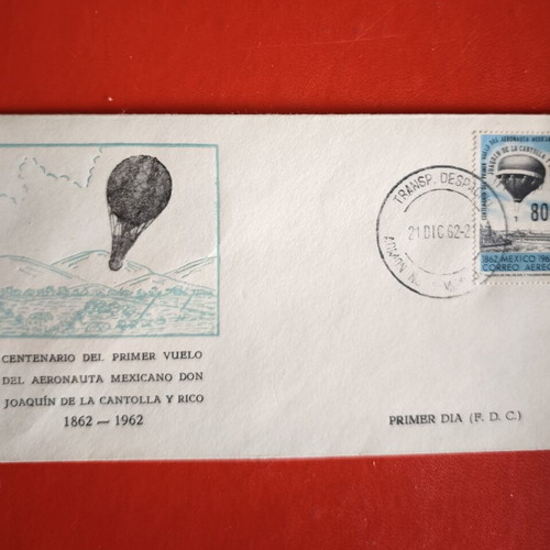 Mexico 1962 FDC hot air balloon first day cover like new