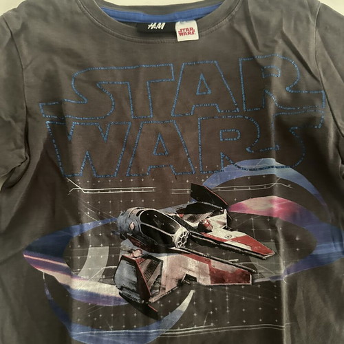 H&M Star Wars kids' double sleeve t-shirt size 8-10 years grey like new