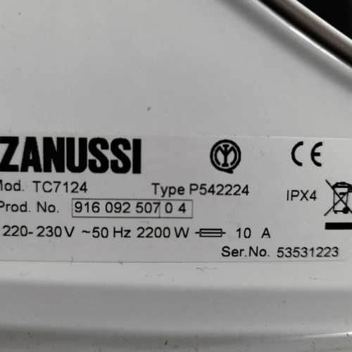 Zanussi TC7124 dryer used, 7 kg capacity