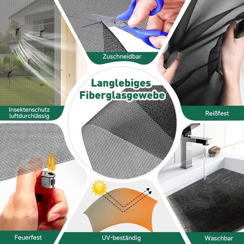 MLEJU magnetic insect screen for window 130 x 140 cm, black