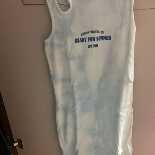 Dress like new, white and blue, size S