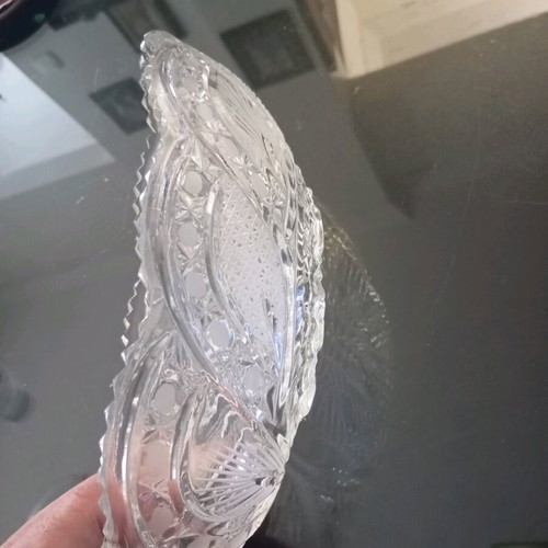 Vintage retro heavy crystal bowl gondola like new