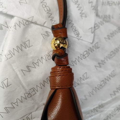 Zimmermann δερμάτινο charm tassel για τσάντα, καινούργιο, καφέ και τιρκουάζ