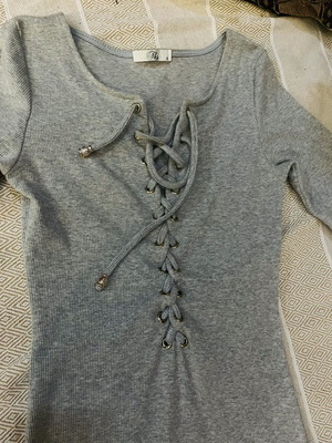 Γκρι midi φόρεμα