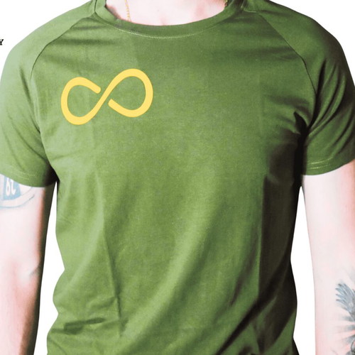 Legendary T-shirt Infinity olive green size L new, cotton-spandex