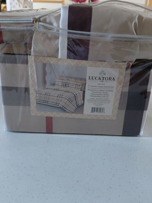 Σετ σεντόνια 7 τεμαχίων, καινούργιο, σχέδιο καρό