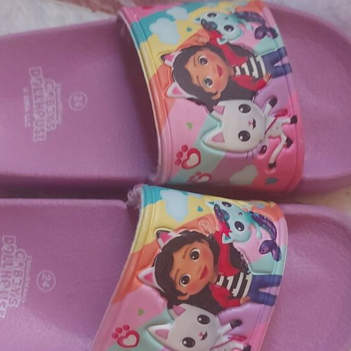 Gab3ys Dollhouse Girls' Sandals size 24 used, pink multicolor