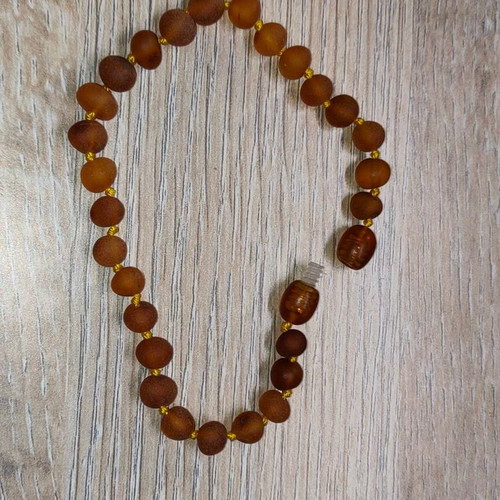 Authentic Baltic Amber Bracelet 20cm like new, brown