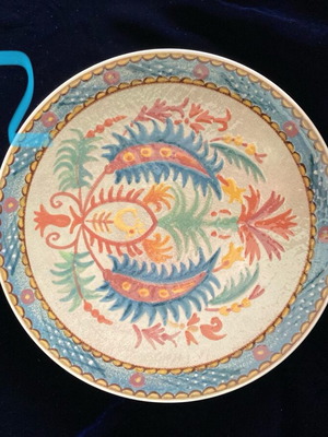 Antique decorative plate Keramikos - Manelou, like new, 29cm diameter