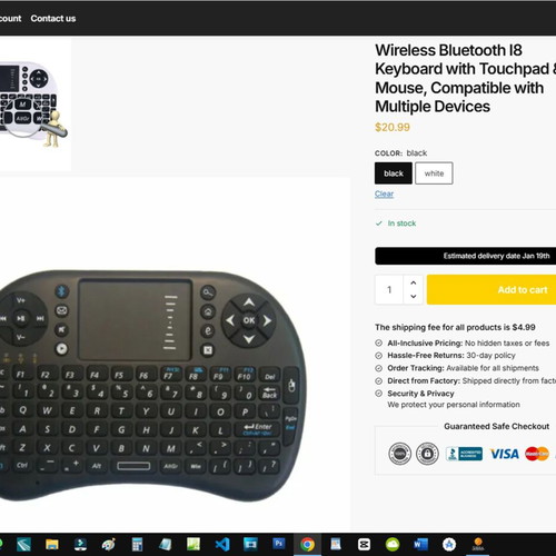 Mini Wireless Keyboard with Built-in Touchpad new