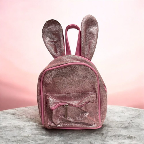 Backpack bag girls pink with glitter new