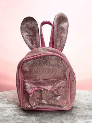 Backpack bag girls pink with glitter new