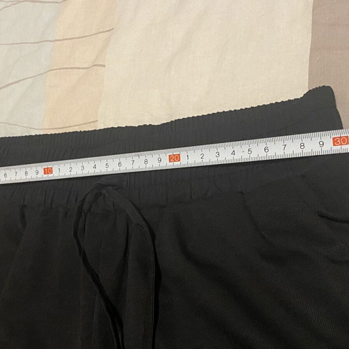 Black Wide-Leg Pants with Elastic Waist like new, size XS