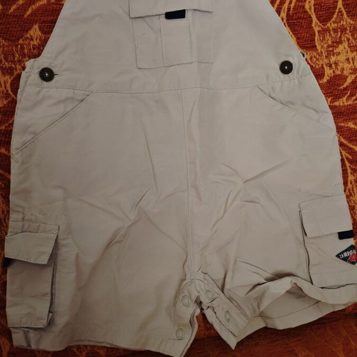 Adams Kids beige baby short salopette 9-12 months 80cm