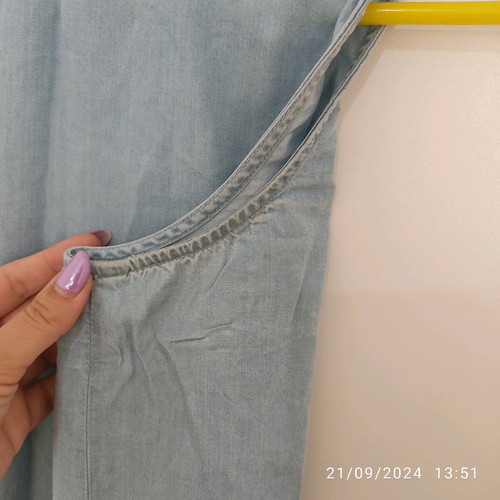 Zara large denim blouse