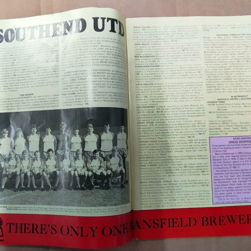 Sheffield United program used, 1983