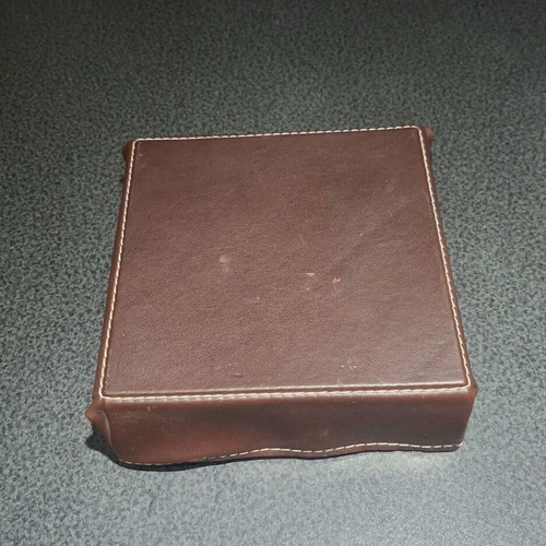 Arte & Cuoio luxury leather valet tray with metal core
