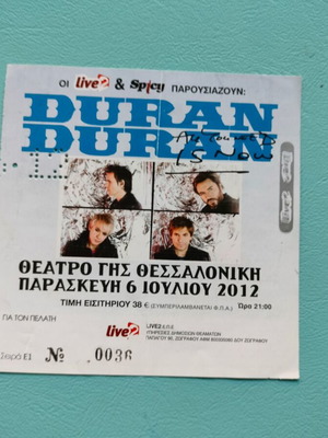 Εισιτήριο Duran Duran μεταχειρισμένο, 6/6/2022