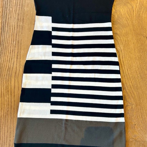 Terre Alte strapless dress used, size 42, black and white