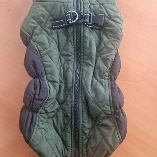 Winter dog jacket size L new, green