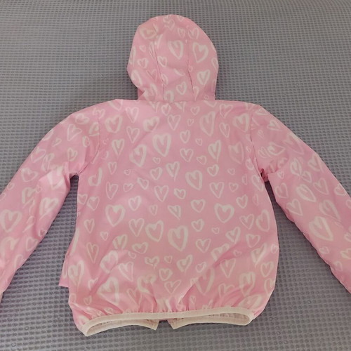 Light jacket used for 6 years old, white and pink