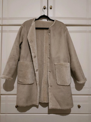 BSB Reversible Leather Coat Beige like new, size XXXL