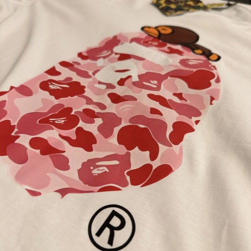 Bape T-shirt new, pink and white, size XL