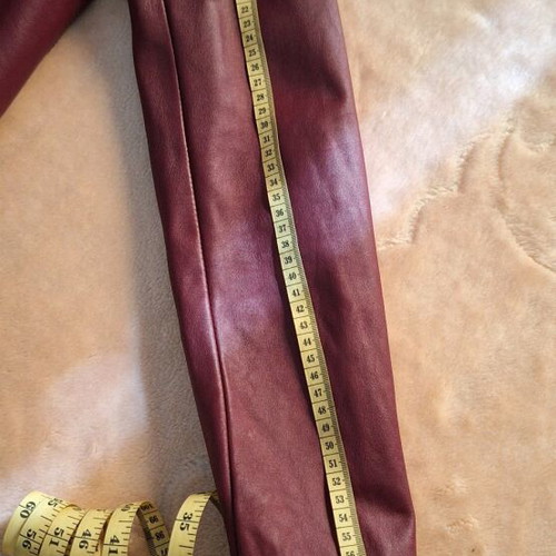 Real leather crimson jacket size L like new