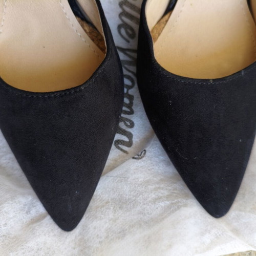 Belle Women Black D'Orsay Pumps Size 38 like new