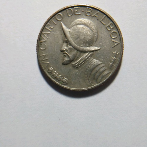 Coin 1/4 Balboa 1968 used, Panama, rare