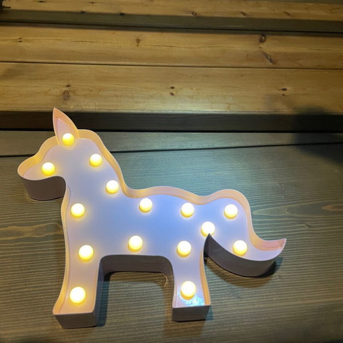 Unicorn lamp pink color new, battery operated