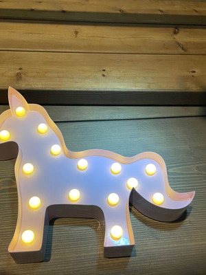 Unicorn lamp pink color new, battery operated