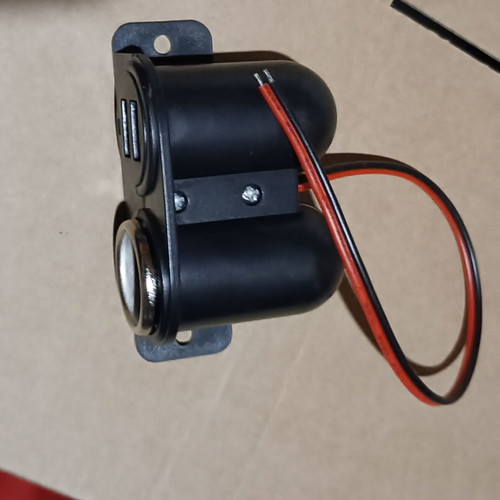 Cigarette lighter socket with dual USB charging, base and LED indicator 12/24V new