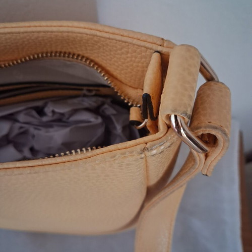 Kem shoulder bag new, crossbody, yellow, with inner and outer pocket