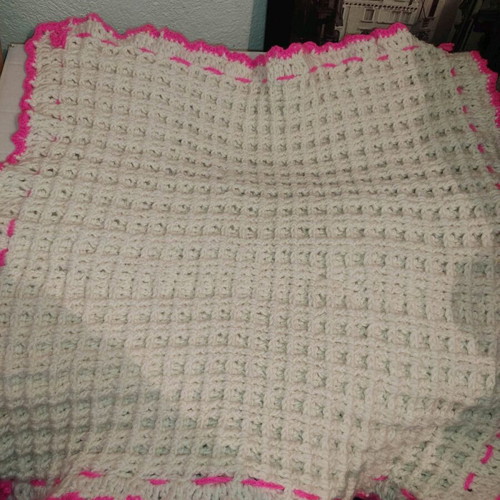 Handmade baby knitted blanket new, double-sided, warm and soft